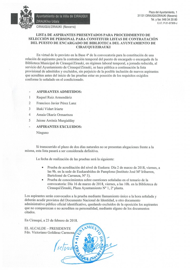 5 Listado aspirantes
