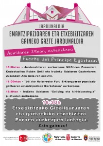 Cartel jornada emancipación y vivienda EUSKERA