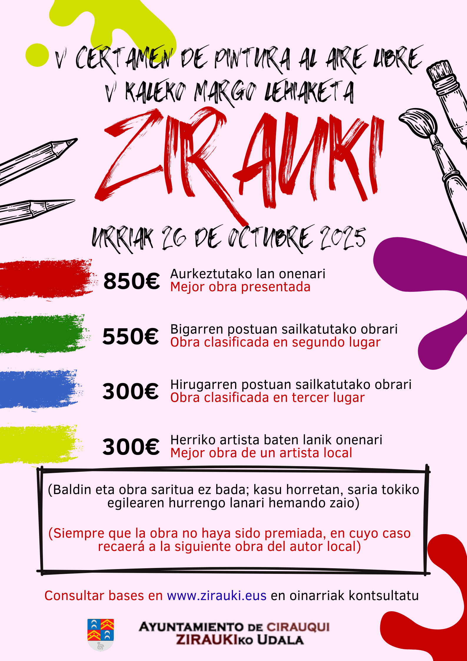 V kaleko margo lehiaketa 2025 ZIRAUKI